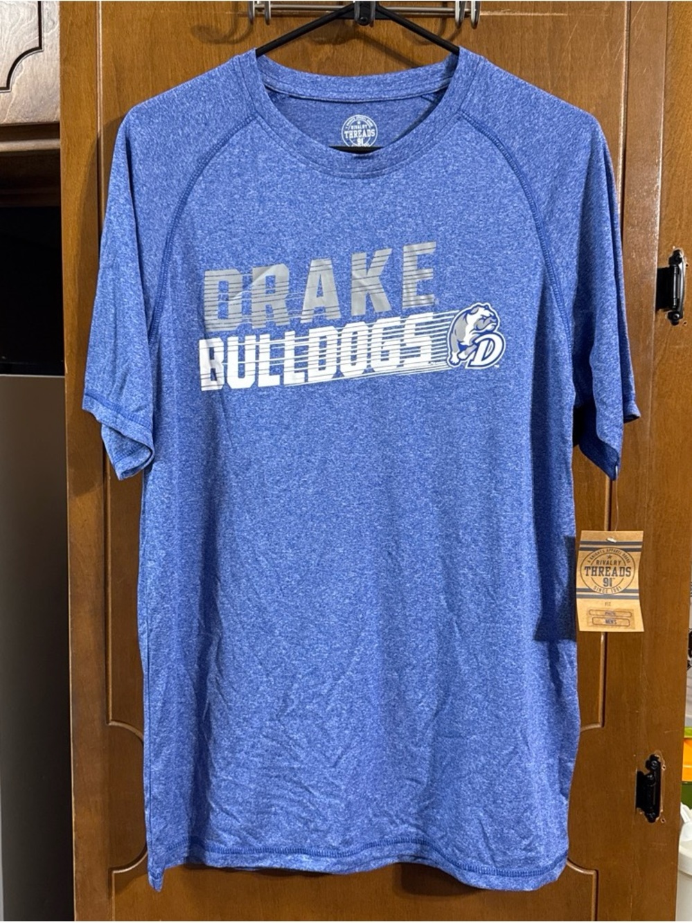 Men’s M 38/50 Rivalry Threads Brake Bulldogs Heather Blue Performance Tee